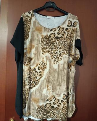 Camicia leopardata taglie forti