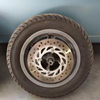 Ruota anter. completa con disco freno, gomma nuova