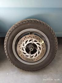 Ruota anter. completa con disco freno, gomma nuova
