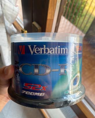 Cd-r vuoti marca Verbatim confezione da 50