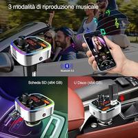 Trasmettitore FM Bluetooth vivavoce per Auto