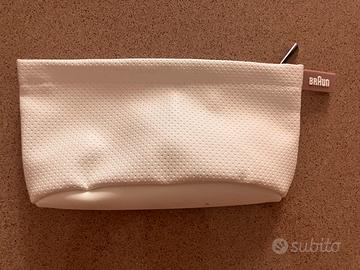 Pochette / Beauty Case Braun – bianco perlato