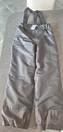 Pantaloni sci bambino 100 grigio carbone