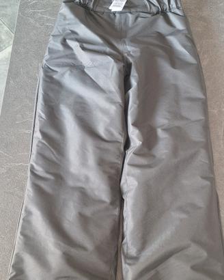 Pantaloni sci bambino 100 grigio carbone
