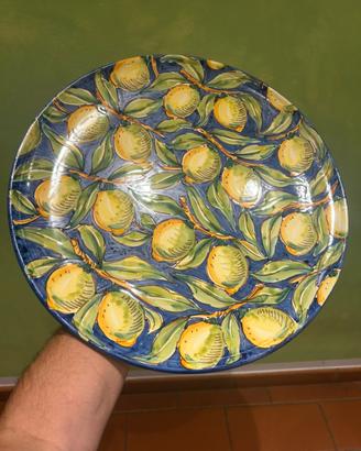 Piatto/vassoio in ceramica artigianale G.F.