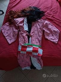 Vestito cosplay anime nezuko Demon Slayer tg 150
