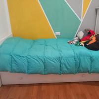 Letto singolo con secondo letto per cameretta