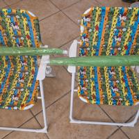 Sedie da giardino/spiaggia bambini con ombrellino