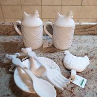 Set ceramica bianca da cucina