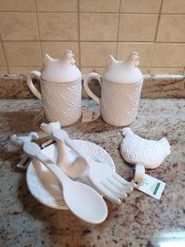 Set ceramica bianca da cucina