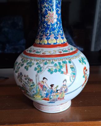 vaso in porcellana ,stile cinese,faville rose vint
