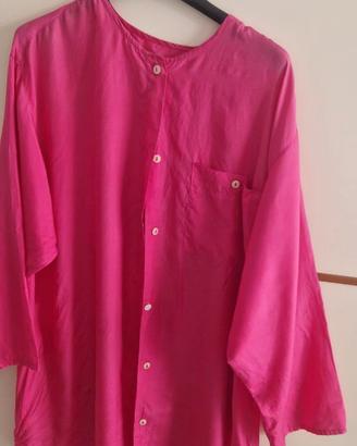 CAMICIA FUXIA SETA 100%