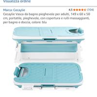 Vasca da bagno portatile e richiudibile