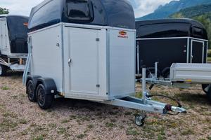 Trailer van trasporto cavalli in allu