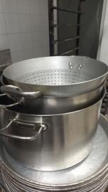 Pentola e scolapasta in acciaio inox