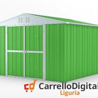 Box struttura lamiera Acciaio 327x307 verde chiaro