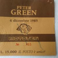 biglietto concerto Peter Green 1985