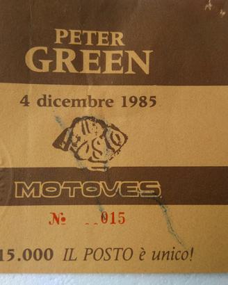 biglietto concerto Peter Green 1985