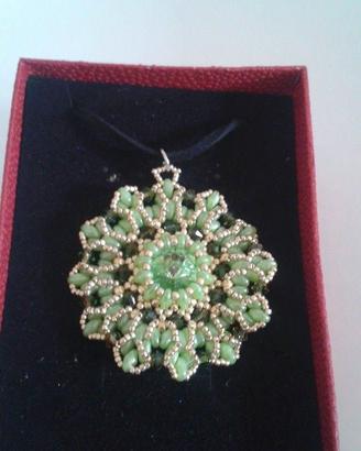 Ciondolo Verde/Argento