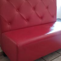 panca lusini 2 posti in similpelle rossa