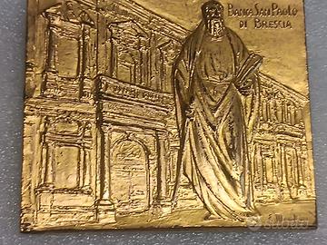 targa commemorativa banca San Paolo Brescia