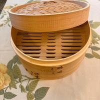 Cestelli in bambù per cottura a vapore