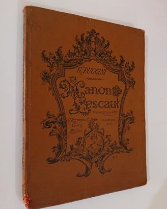 Spartito musicale antico 1903 G. Puccini per piano