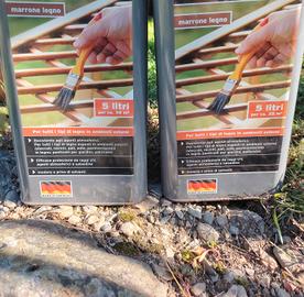 impregnante legno  ad acqua lt5 marrone castano