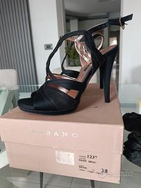 Sandali Albano raso nero