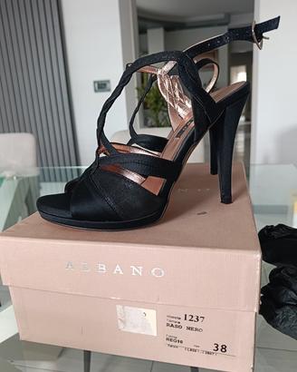 Sandali Albano raso nero
