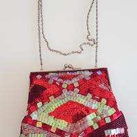 Pochette rossa pailettes