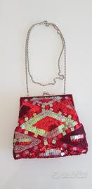 Pochette rossa pailettes