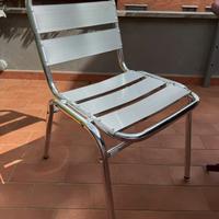 Sedie da esterno alluminio impilabili Lusini