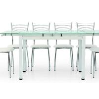 Tavolo in vetro rettangolare allungabile