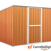 Casetta giardino in Acciaio 260x185 legno chiaro