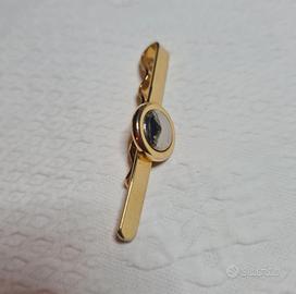 fermacravatta vintage dorata