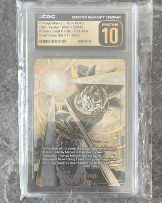 Energy Marker Son Goku E01-01* CGC 10 Pristine 