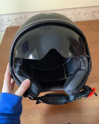 Casco motocicletta colore nero opaco taglia XL di