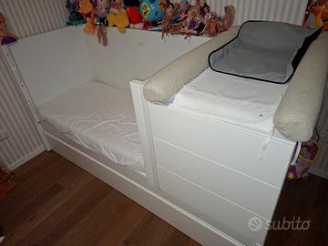 letto - culla - fasciatoio trasformabile 