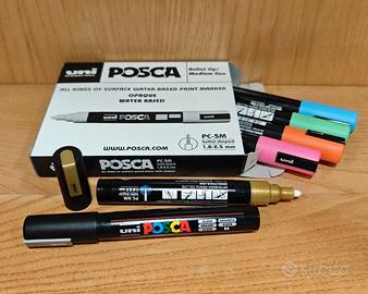 Pennarelli marcatori UNIPOSCA colori MISTI, 6 pz