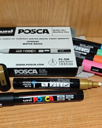 Pennarelli marcatori UNIPOSCA colori MISTI, 6 pz