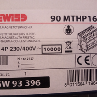 Magnetotermico trifase 4p D63A Gewiss 93396 10kA