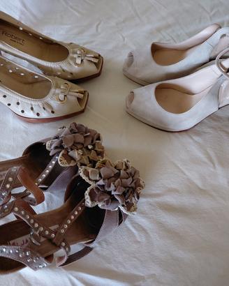 3 paia di scarpe donna n. 35 eleganti comode