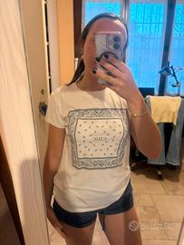 🤍T-shirt bianca Made in Italy - Grafica Bandana