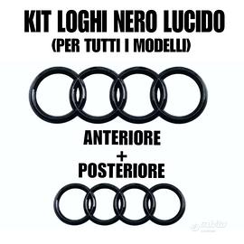 Logo Anteriore / Posteriore Audi A / Q - Nero