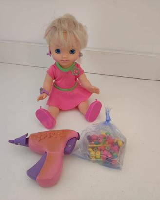 Bambola "Crea Treccine" con Accessori