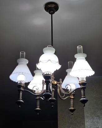 Lampadario in ottone 