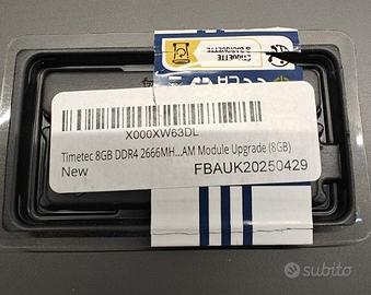 MEMORIA 8GB TIMERTEC DDR4