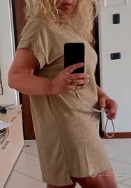 mini abito Zara in cotone lame " oro