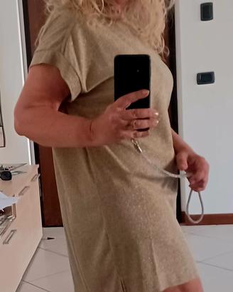 mini abito Zara in cotone lame " oro